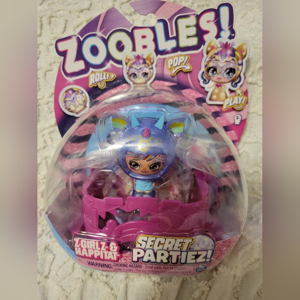 ZOOBLES! Figure Animals Secret Partiez Z-Girlz & Happitat Twilight Ocean Unicorn